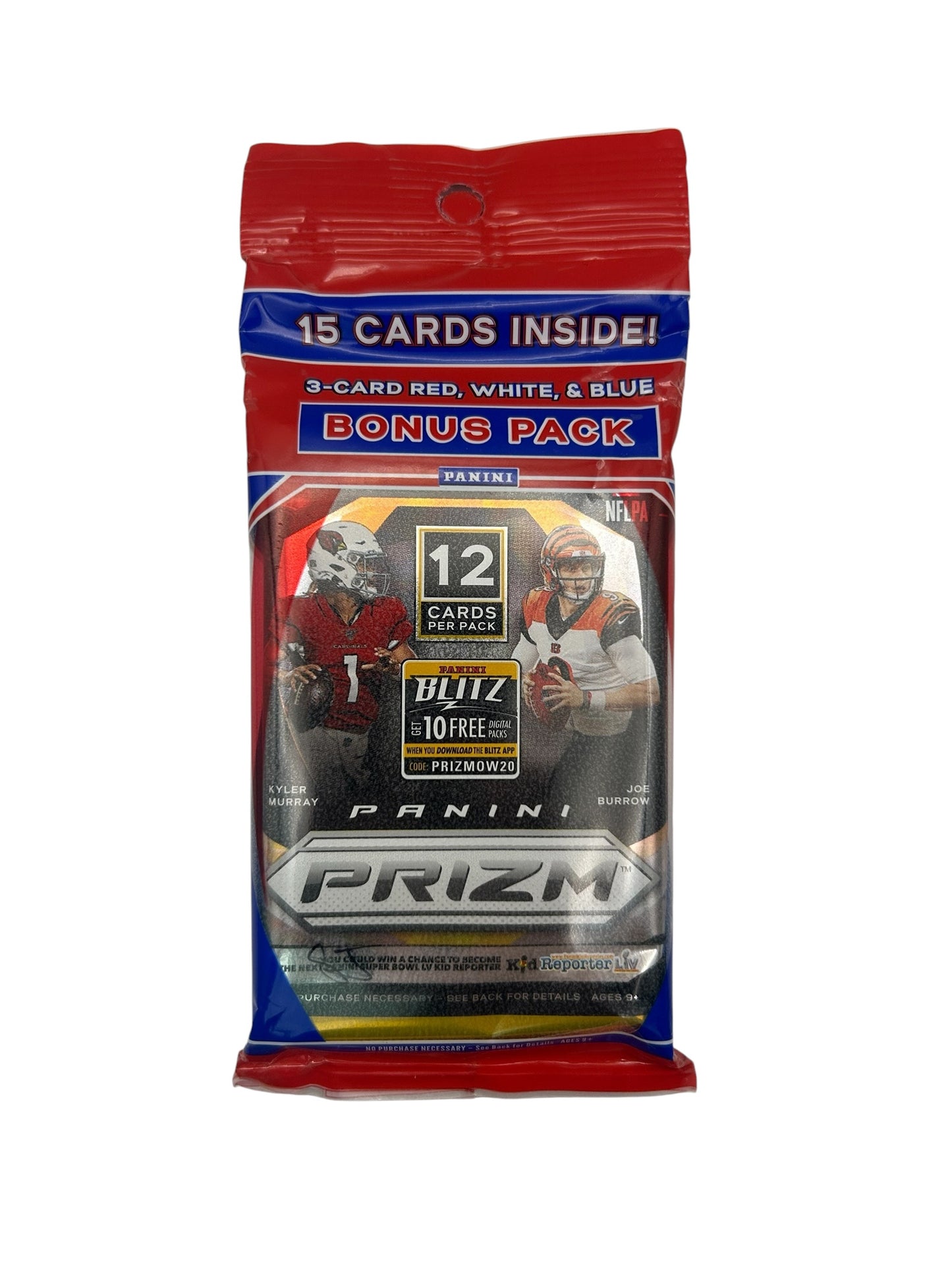 2020 NFL Prizm Football Cello Pack Sealed Panini Red White Blue