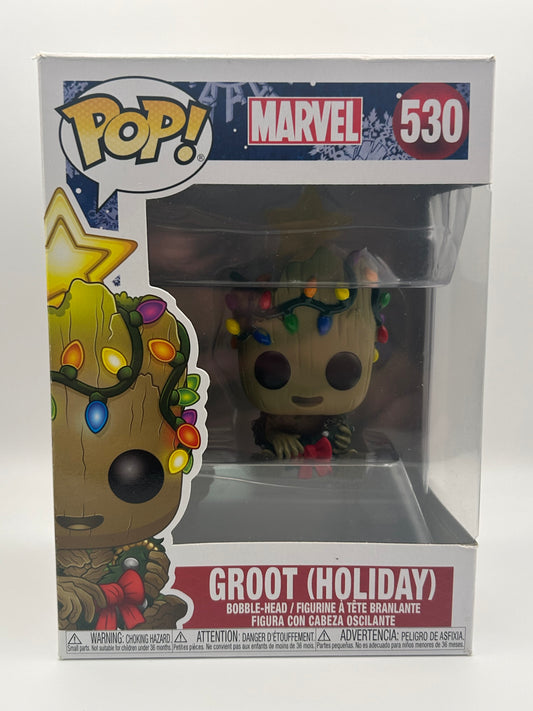 Funko Pop - Marvel: Holiday - Groot with Wreath, Multicolor